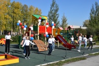 В Гурьевском округе открыли спортивные и игровые площадки по проекту «Твой Кузбасс - твоя инициатива»